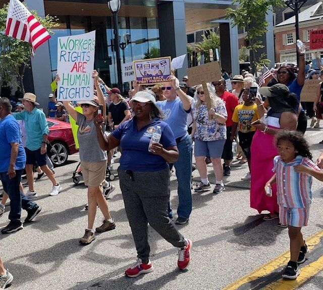 Labor Day march in Clayton